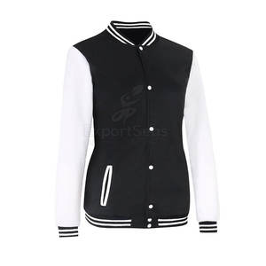 Chaqueta de Letterman de moda, ropa de calle informal con puños acanalados, chaqueta de Letterman de moda para mujer - Product Image 3