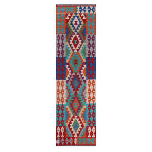 Tapis de couloir Maimana Afghanistan Kilim 286 x 81 cm - Product Image 1