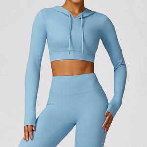 Vente en gros OEM Service respirant femmes coton polyester décontracté lavé survêtement à capuche avant pour la saison d'hiver - Product Image 4