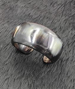 Vente chaude Écologique Corne De Buffle Manchette Bracelet Noir Blanc Agate Animal Conception Forme Unique Différent Noir Buffalo Bracelet - Product Image 3