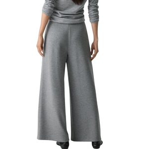 Élégant tenue de bureau décontractée pour femmes confortable taille haute jambe large pantalon en tricot respirant solide été pantalon dames mode - Product Image 2