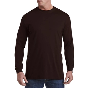 Plus <b>Mens</b> Regular Fit Beige t-<b>shirt</b> Plus <b>Mens</b> Casual Solid <b>High</b> <b>Collar</b> Long Sleeve Custom Design Cotton Bulk Order t-<b>shirt</b> - Product Image 4