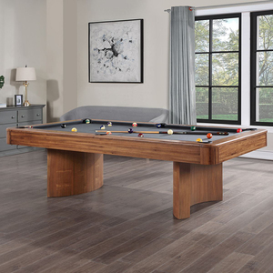 שולחן ביליארד אמריקאי יוקרתי בהתאמה אישית בגודל 7 רגל, שולחן סנוקר עם משטח צפחה 1 אינץ', ריפוד גומי, בד צמר, מסגרת עץ מלא, עור מעופף - Product Image 1