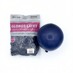 Palloncini in Lattice Decotex 30cm Blu Scuro, Confezione da 50 Pezzi per Decorazioni Festa - Product Image 2