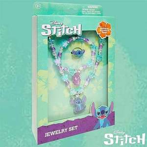 LISTO PARA EL SILLERO H.E.R. Set de Joyería de Juguete de 3 Piezas con Licencia Oficial de Stitch, Set de Joyería de Princesa con Collar de Cuentas para Niñas - Product Image 1