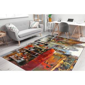 Tapis imprimé - Tapis de peinture de paysage urbain, cadeau pour elle, décoration intérieure, avec tapis moelleux à poils longs - Product Image 4