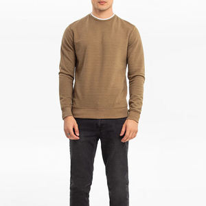 Sudadera térmica de cuello redondo de lana para hombre con logotipo personalizado Oem, sudaderas holgadas suaves de gran tamaño - Product Image 2