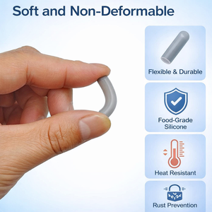 Capuchons de protection en silicone pour les pointes des dents des supports de lave-vaisselle, compatibles, gris, durables, pour la réparation et la protection contre la rouille - Product Image 4
