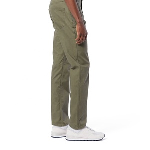 Chino กางเกงผู้ชายกางเกงทรงตรงด้านหน้าเรียบสีดำกางเกงทางการสำหรับผู้ชาย - Product Image 3