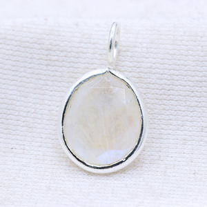 925 argent Sterling massif plaqué or naturel arc-en-ciel pierre de lune pendentif à breloque à la main bijoux de luxe cadeau Collection en gros - Product Image 5