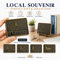 Llavero Metálico Personalizado con Mapa de Ciudad, Coordenadas y Lugares Emblemáticos, Recuerdo, Regalo, Venta al Por Mayor