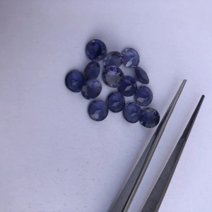 8mm naturel Iolite facettes rondes pierres précieuses taillées en gros pierres en vrac pour la fabrication de bijoux en vrac affaire prix usine vente en ligne maintenant - Product Image 1
