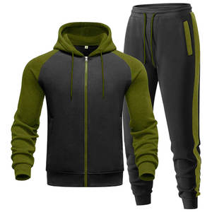 Chándal de lana de algodón 100% pesado informal de invierno de proveedor OEM personalizado conjunto de Sudadera con capucha para hombre 450 GSM Kangaroo Pocket Low MOQ - Product Image 1