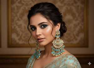 ต่างหูทองโบราณสไตล์วินเทจ ดีไซน์หรูหราแบบอินเดีย เครื่องประดับแบบห้อยระย้า เหมาะสำหรับงานปาร์ตี้ สำหรับผู้หญิงและเด็กผู้หญิง - Product Image 3