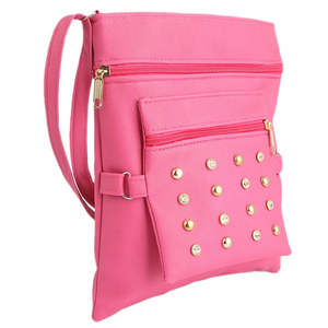 กระเป๋าสะพายไหล่ผู้หญิง (7555) - สีชมพูเข้ม - Product Image 1