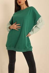 สเวตเชิ้ตลำลองคอกลมสำหรับผู้หญิงเสื้อสเวตเชิ้ตโลโก้ออกแบบได้ตามต้องการ - Product Image 3