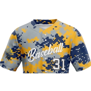Maillots de baseball et de softball personnalisés pour hommes, 100% polyester, impression par transfert par sublimation, respirant, séchage rapide, nom de l'équipe personnalisé - Product Image 3