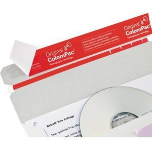 Bolsa de Envío para CD/DVD ColomPac Blanca, 121 x 220 mm, Autoadhesiva, Sin Ventana, Cartón Sólido - Product Image 4