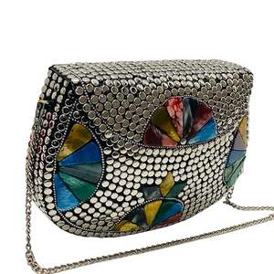 Bolso de mano multifunción de lona con mosaico elegante, hermoso diseño de azulejos, moderno y de moda para viajes, diseño intrincado y colorido para mujer - Product Image 1