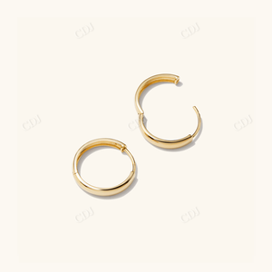 Wholesale Luxury Custom 14K Yellow <b>Gold</b> Stud <b>Huggie</b> Earrings for Women-High Quality Gift Jewelry - Product Image 4