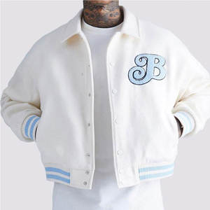 Vestes de baseball en toile personnalisées, vêtements décontractés de haute qualité, grande taille, logo frontal pour la vente en ligne - Product Image 2