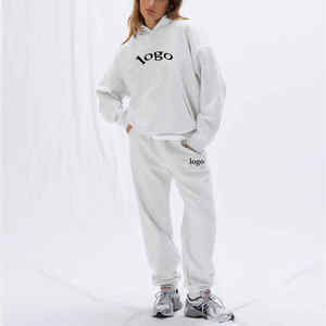 Sudadera con Capucha para Mujer, Estilo Casual, Simple, Versátil, Holgada, con Bolsillo Tipo Canguro, para Yoga y Deportes, Otoño Invierno, Logotipo Personalizado, 100% Algodón - Product Image 2