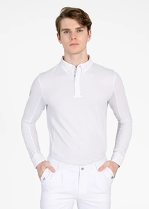 <b>Men</b> Long Sleeve Horse Riding <b>Base</b> <b>Layer</b> Top Quick Dry Breathable Training Equestrian Shirt Factory Wholesale Supply - Product Image 4