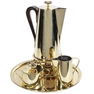 Ensemble de théière en or avec poignée, design élégant, adapté aux réunions de famille et à un usage domestique, au meilleur prix - Product Image 1