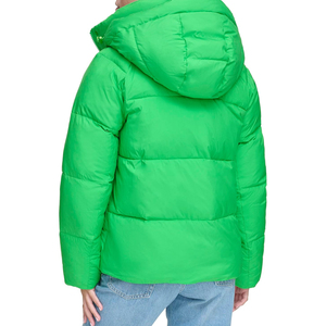 Recién llegado, chaqueta acolchada ultrafina para mujer, capucha, Material de relleno de algodón transpirable de alta calidad, chaqueta de burbujas duradera, teñida lisa - Product Image 4