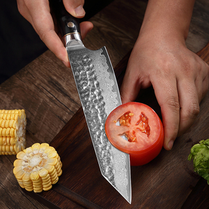 Vente en gros commandes en vrac personnalisées OEM ODM couteau de service avec manche en bois de pakka acier damas couteaux de cuisine japonais couteau de chef - Product Image 3