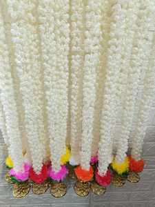 Guirnalda de caléndula de campanas doradas artificiales estilo Mogra para bodas Mandaps Mehndis Baby Showers celebraciones festivas decoración del hogar - Product Image 2