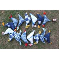 Lot de 5 clochettes d'oiseaux Indigo Tota de 100 cm de longueur avec décoration mobile « Poules de la prospérité » pour la décoration suspendue de Diwali