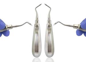 Manual Power Source Left & Right Hand Elevator Sharp Flat Root Tip <b>Picks</b> Set of 2 German Grade Hollow Handle <b>Dental</b> Instruments - Product Image 6