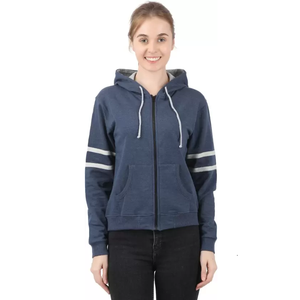 Jersey de proveedor de Bangladesh, sudaderas con capucha y sudadera de mujer de talla grande a la moda, sudaderas con capucha de Color sólido de diseño personalizado para mujer - Product Image 1