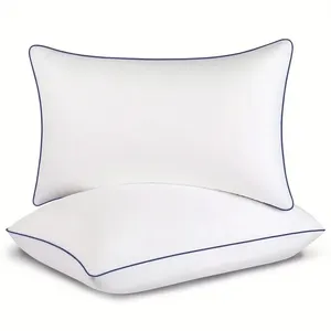 Super Soft Microfiber Filled Retail Bed Pillows For Sleeping Queen Size Pillows
