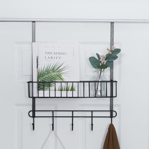 Factory Supplied Metal Over-the-<b>Door</b> 5-<b>Hook</b> Hanger with Clothing Basket - Product Image 6