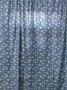 Rideaux et cantonnières indiens imprimés en coton à fleurs bleues, style moderne, ombrage léger, rideaux toutes saisons pour chambres - Product Image 6