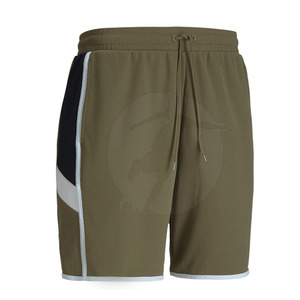 กางเกงวิ่งขาสั้นผู้ชายผ้าฝ้ายเนื้อเรียบ รุ่นใหม่เอวสม็อค แห้งเร็ว ระบายอากาศดี รับสกรีนโลโก้ คุณภาพสูง ราคาดีที่สุด - Product Image 3