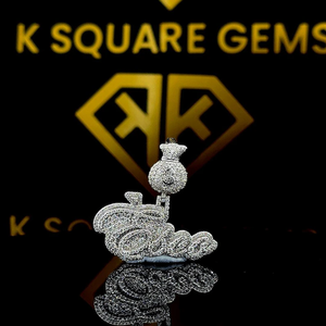 Colgante Hip Hop con Letra Personalizada, Colgante con Número Hip Hop para Hombre, Colgante de Moissanita, Joyería Hip Hop Ice Out - Product Image 2