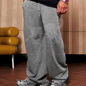 Pantalons de survêtement modernes à effet délavé, coupe unique et confortable, vêtements de mode, pantalons de survêtement à effet délavé - Product Image 3