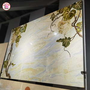 Diseño de interiores personalizado, pared de mármol, patrón de uva botánico, mármol de chorro de agua para pared y suelo, mármol personalizado - Product Image 2