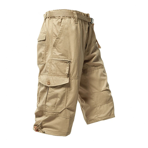 <b>Men's</b> High Quality Cargo <b>Shorts</b> Quick Dry Tactical Joggers Casual Relaxed Fit Straight <b>Long</b> <b>Shorts</b> Mid Plain Dyed Streetwear - Product Image 1