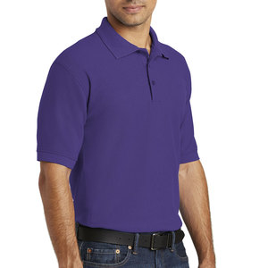 2023 nueva venta al por mayor de color púrpura OEM algodón Golf Polo camisa en blanco bordado de alta calidad personalizado cuello alto hombres polos - Product Image 4