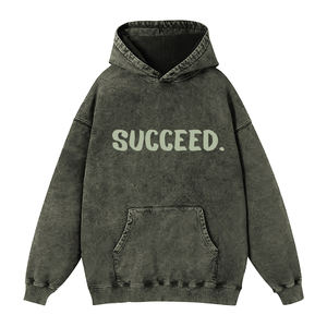 Acid <b>Wash</b> Hoodies Oversize Pullover Long Sleeve Heavy Weight Adult Men Acid <b>Wash</b> Hoodie With Front Pocket - Product Image 5