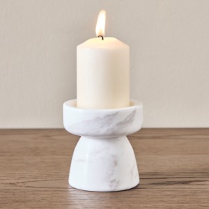 Luxury Marble <b>Candle</b> Stand Modern Decorative Table Accent Perfect For Home Decor Living Room Bedroom And Elegant Ambient Styling - Product Image 2