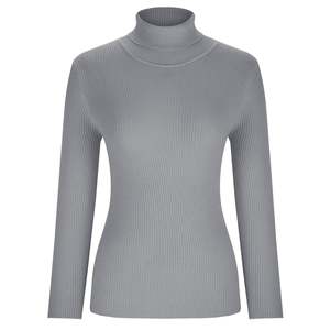 Pull en maille à col roulé uni pour femme de haute qualité, choix de premier choix, doux, respirant, extensible, hauts pour l'hiver, style décontracté personnalisé, logo - Product Image 5