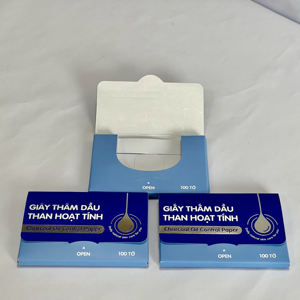 Fabricant vietnamien de boîtes en papier absorbant l'huile pour les soins de la peau |   Emballage de papier absorbant pour la beauté, impression offset OEM, 100 feuilles - Product Image 3
