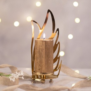 Bougeoir de Noël argenté décoratif de luxe pour la maison au prix de gros nouveau design de bougeoir fait à la main de style nouveau en métal - Product Image 3