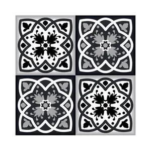 5X5 Azulejos de ladrillo refractario pulido Negro Blanco Gris Peel and Stick Azulejos extraíbles para dormitorio y sala de estar Uso interior - Product Image 1