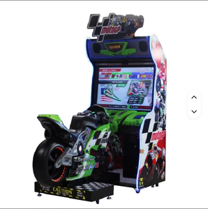 Console de jeu vidéo de course à monnayeur avec moto, panneau en plastique anglais, LED, 2 joueurs, USB - Product Image 2
